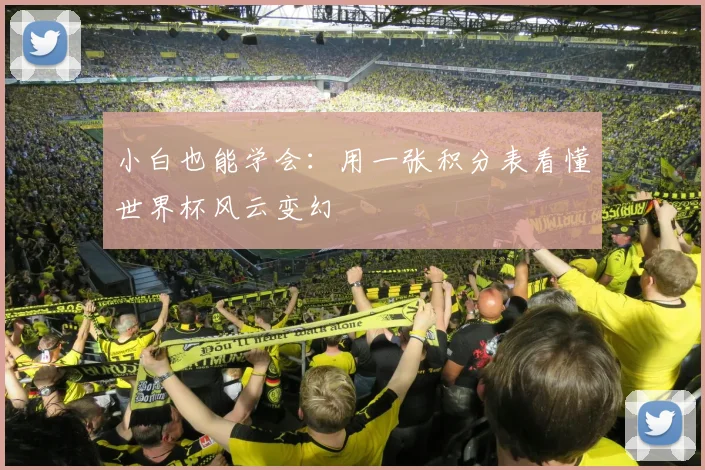 小白也能学会:用一张积分表看懂世界杯风云变幻